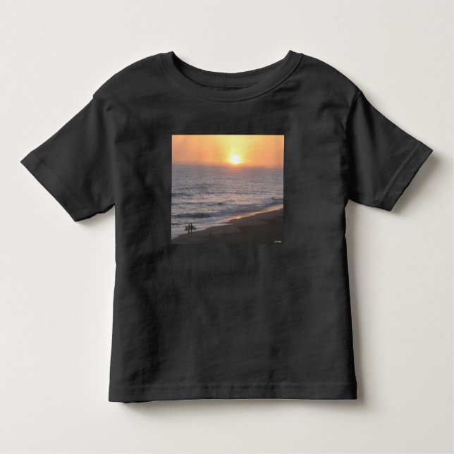 Sunset Surfer Kleinkind T-shirt (Vorderseite)