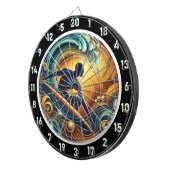 Sunset Surfer on Wave Wall Art Dartscheibe (Vorderseite rechts)