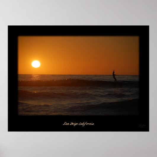 Sunset Surfer Poster (Vorne)
