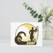 Sunset Surfer Postkarte (Stehend Vorderseite)