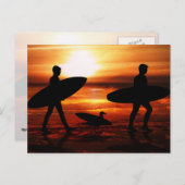 Sunset Surfer Postkarte (Vorne/Hinten)