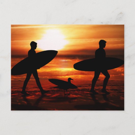 Sunset Surfer Postkarte (Vorderseite)