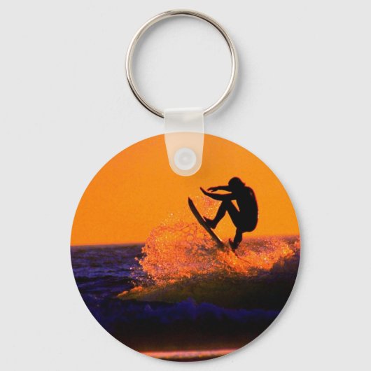 Sunset Surfer Schlüsselanhänger (Vorderseite)