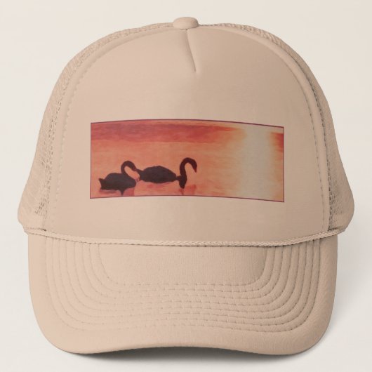 Sunset Swans Truckerkappe (Vorderseite)