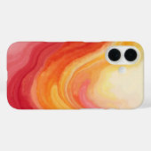 Sunset Swirl iPhone Case - Gelb, Rot & Orange (Rückseite (Horizontal))