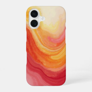 Sunset Swirl iPhone Case - Gelb, Rot & Orange 16 Hülle