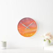 Sunset Swirl Runde Wanduhr (Zuhause)