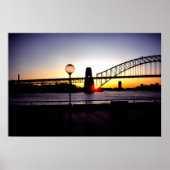 Sunset, Sydney Harbour Bridge Poster (Vorne)
