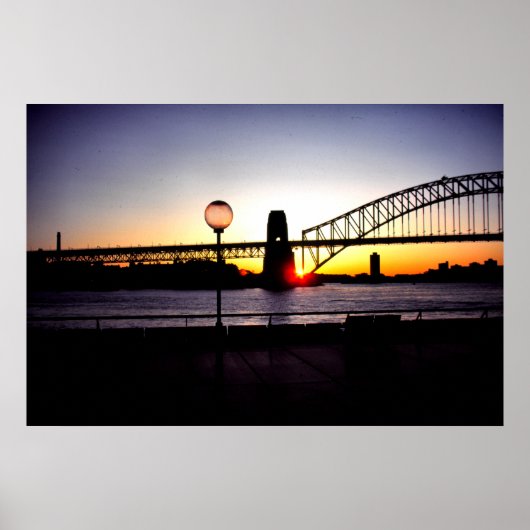 Sunset, Sydney Harbour Bridge Poster (Vorne)