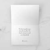 Sunset Sympathy Card Karte (Innenseite)