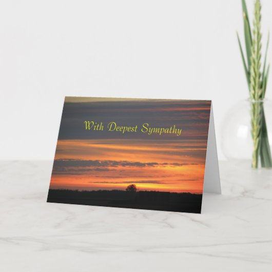Sunset Sympathy Card Karte (Vorderseite)