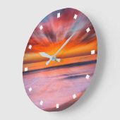 Sunset Tamarack Beach| Carlsbad, CA Große Wanduhr (Winkel)