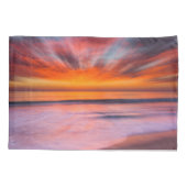 Sunset Tamarack Beach| Carlsbad, CA Kissenbezug (Rückseite-Links)