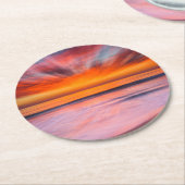 Sunset Tamarack Beach| Carlsbad, CA Runder Pappuntersetzer (Angewinkelt)
