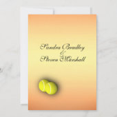Sunset Tennis Hochzeitseinladung Einladung (Rückseite)