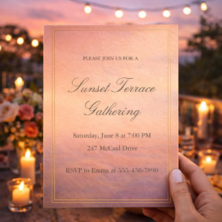 Sunset Terrace Soirée Invitation Einladung