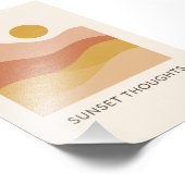 Sunset Thoughts Abstract Landscape Poster (Ecke)