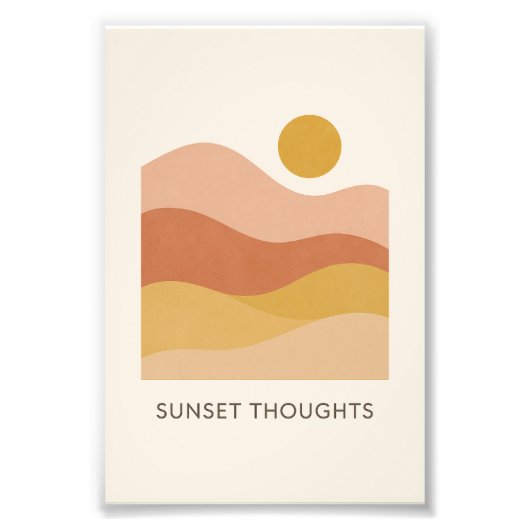Sunset Thoughts Abstract Landscape Poster (Vorne)