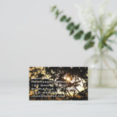 Sunset Through Trees I Tropical Photography Visitenkarte (Stehend Vorderseite)