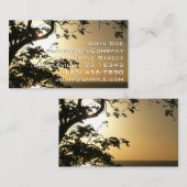 Sunset Through Trees II Tropical Photography Visitenkarte (Vorne/Hinten)