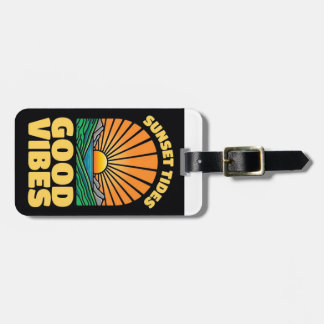 Sunset Tides Good Vibes Gepäck Tag Gepäckanhänger