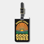 Sunset Tides Good Vibes Gepäck Tag Gepäckanhänger (Vorderseite vertikal)