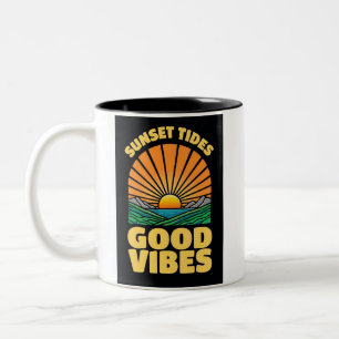 Sunset Tides Zweifarbige Tasse