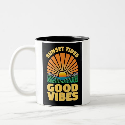 Sunset Tides Zweifarbige Tasse (Links)