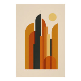 Sunset Tower - Stilisierte Stadt Poster