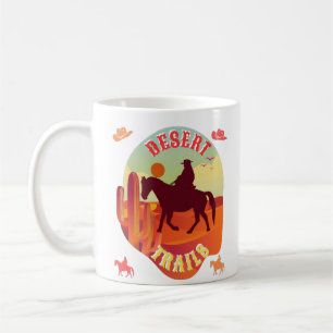 Sunset Trails , Cowboy & Cactus Desert Journey . Kaffeetasse
