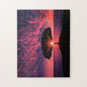 Sunset Tree Jigsaw Puzzle Red Clouds Sky (Vertikal)