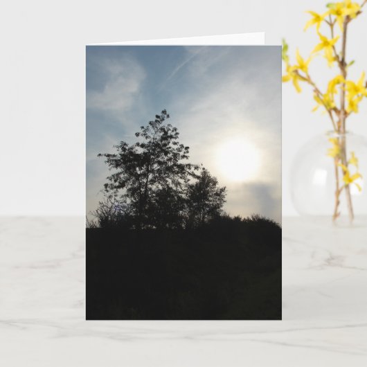 Sunset Tree Karte (Gelbe Blume)