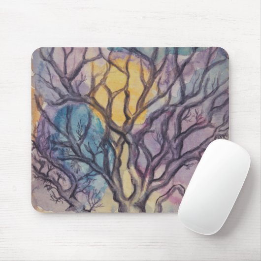 Sunset Tree Mousepad (Mit Mouse)