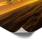 Sunset Tree Silhouetten Poster (Ecke)