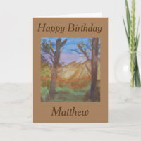 Sunset Trees Birthday