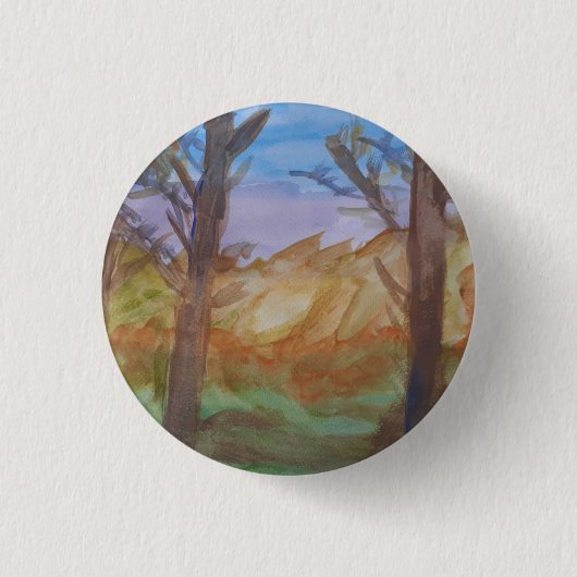 Sunset Trees Button (Vorderseite)