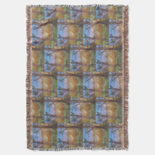 Sunset Trees Decke (Vorderseite Vertikal)