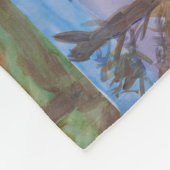 Sunset Trees Fleecedecke (Ecke)