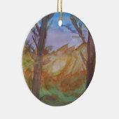 Sunset Trees Keramik Ornament (Rechts)