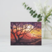 "Sunset Trees" Landstraßen Postkarte (Stehend Vorderseite)