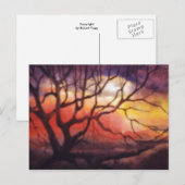 "Sunset Trees" Landstraßen Postkarte (Vorne/Hinten)