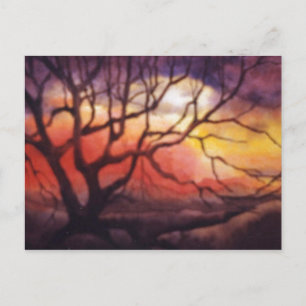 "Sunset Trees" Landstraßen Postkarte