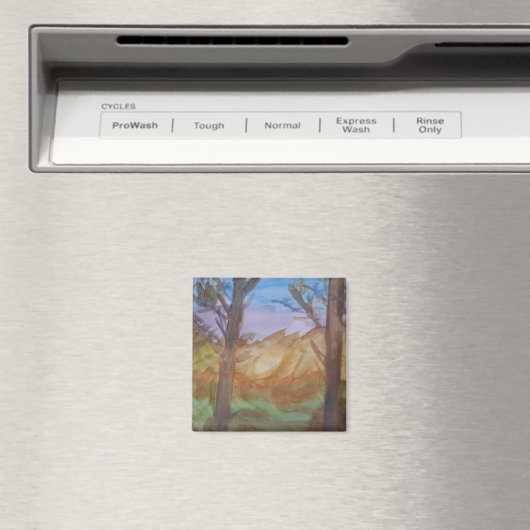 Sunset Trees Magnet (In Situ (Geschirrspüler))