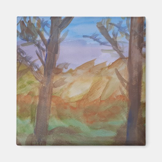Sunset Trees Magnet (Vorne)