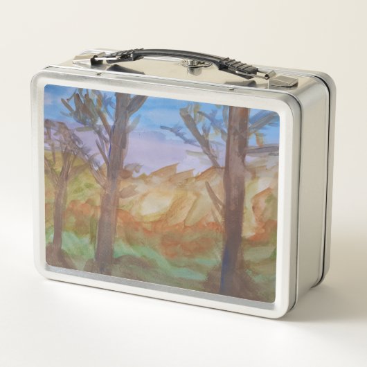 Sunset Trees Metall Brotdose (Rückseite)