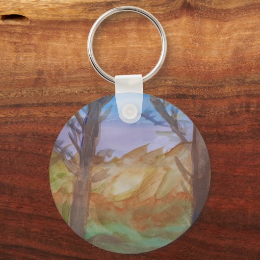 Sunset Trees Schlüsselanhänger (Rückseite)