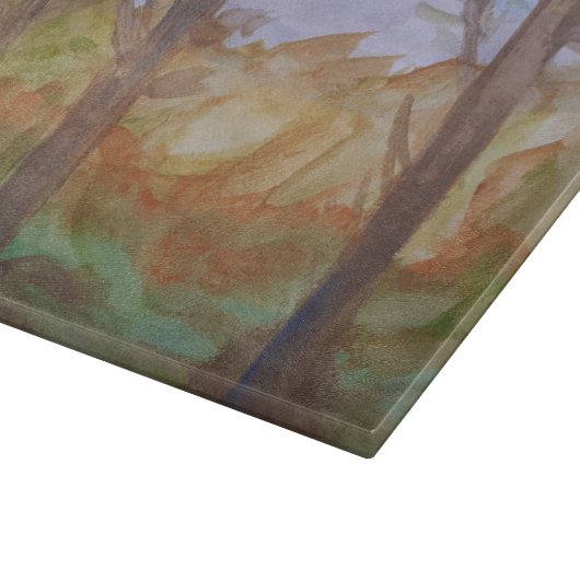 Sunset Trees Schneidebrett (Ecke)