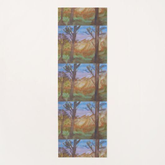 Sunset Trees Yogamatte (Vorderseite)