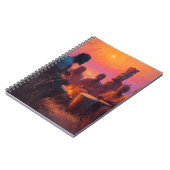 Sunset Tribal Drum Circle Painting Notizblock (Linke Seite)