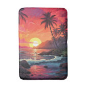 Sunset Tropical Beach Paradise Island  Badematte (Vorderseite Vertikal)